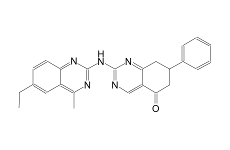 2-[(6-ethyl-4-methyl-2-quinazolinyl)amino]-7-phenyl-7,8-dihydro-5(6H)-quinazolinone