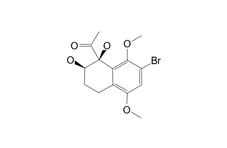 1'-[(1S,2R)-7-BROMO-1,2-DIHYDROXY-5,8-DIMETHOXY-1,2,3,4-TETRAHYDRO-NAPHTHALEN-1-YL]-ETHANONE