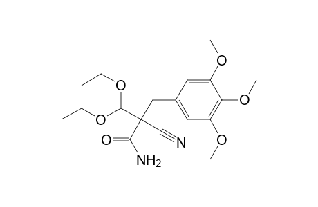 2-Cyano-2-(diethoxymethyl)-3-(3,4,5-trimethoxyphenyl)propionamide