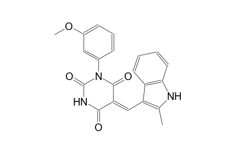 (5Z)-1-(3-methoxyphenyl)-5-[(2-methyl-1H-indol-3-yl)methylene]-2,4,6(1H,3H,5H)-pyrimidinetrione
