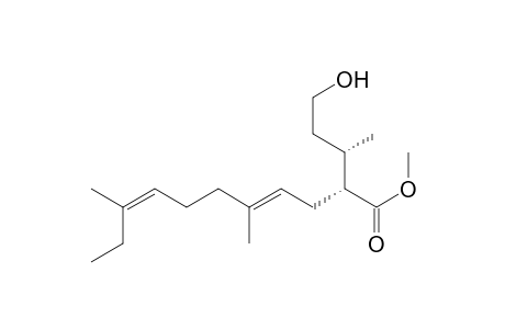 4,8-Undecadienoic acid, 2-(3-hydroxy-1-methylpropyl)-5,9-dimethyl-, methyl ester, [R-[R*,S*-(E,Z)]]-