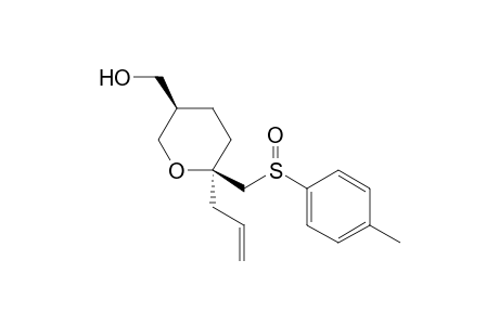 (2R,5R)-2-Allyl-5-hydroxymethyl-2-(p-toluenesulfinylmethyl)tetrahydropyran