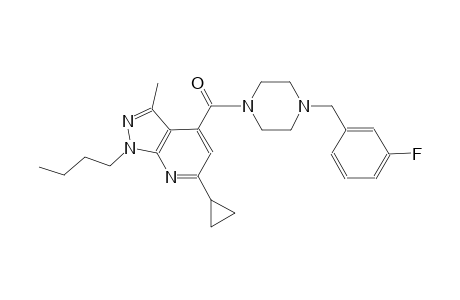 1-butyl-6-cyclopropyl-4-{[4-(3-fluorobenzyl)-1-piperazinyl]carbonyl}-3-methyl-1H-pyrazolo[3,4-b]pyridine