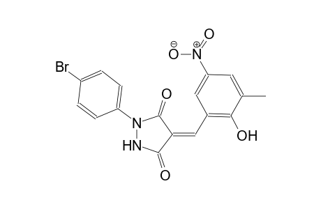 3,5-pyrazolidinedione, 1-(4-bromophenyl)-4-[(2-hydroxy-3-methyl-5-nitrophenyl)methylene]-, (4Z)-