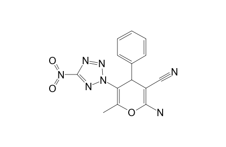 2-amino-6-methyl-5-(5-nitrotetrazol-2-yl)-4-phenyl-4H-pyran-3-carbonitrile
