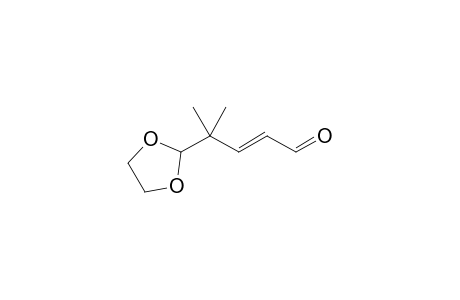 (E)-4-(1,3-dioxolan-2-yl)-4-methyl-2-pentenal