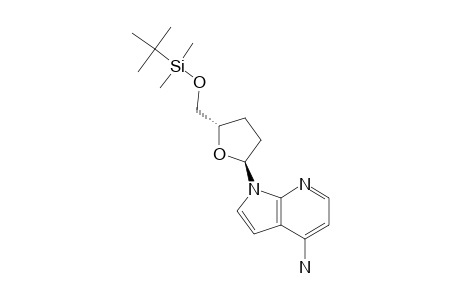 4-AMINO-1-{2,3-DIDEOXY-5-O-[(1,1-DIMETHYLETHYL)-DIMETHYLSILYL]-ALPHA-D-GLYCERO-PENTOFURANOSYL}-1H-PYRROLO-[2,3-B]-PYRIDINE