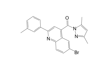 6-bromo-4-[(3,5-dimethyl-1H-pyrazol-1-yl)carbonyl]-2-(3-methylphenyl)quinoline