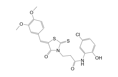 3-thiazolidinepropanamide, N-(5-chloro-2-hydroxyphenyl)-5-[(3,4-dimethoxyphenyl)methylene]-4-oxo-2-thioxo-, (5Z)-