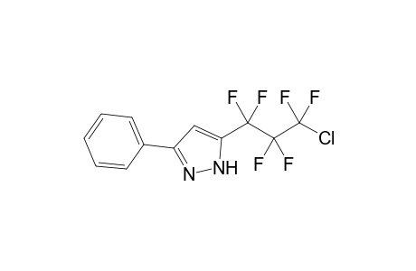 5-(.omega.Chlorohexafluoropropyl)-3-phenylpyrazole