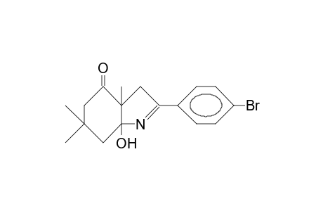 2-(4-Bromo-phenyl)-7a-hydroxy-3a,6,6-trimethyl-4-oxo-4,5,6,7-tetrahydro-3H-benzo(B)pyrrole