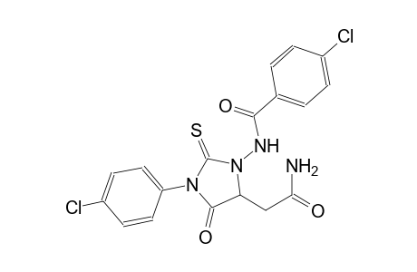 N-[5-(2-amino-2-oxoethyl)-3-(4-chlorophenyl)-4-oxo-2-thioxo-1-imidazolidinyl]-4-chlorobenzamide
