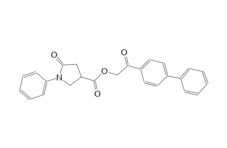 3-pyrrolidinecarboxylic acid, 5-oxo-1-phenyl-, 2-[1,1'-biphenyl]-4-yl-2-oxoethyl ester
