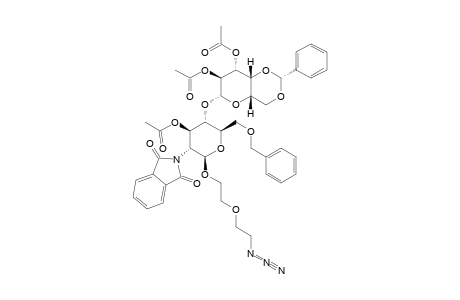 #14;5-AZIDO-3-OXAPENTYL_(2,3-DI-O-ACETYL-4,6-O-BENZYLIDENE-BETA-D-GALACTOPYRANOSYL)-(1->4)-3-O-ACETYL-6-O-BENZYL-2-DEOXY-2-PHTHALIMIDO-BETA-D-GLUCOPYRANOSIDE