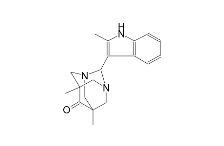 5,7-dimethyl-2-(2-methyl-1H-indol-3-yl)-1,3-diazatricyclo[3.3.1.1~3,7~]decan-6-one
