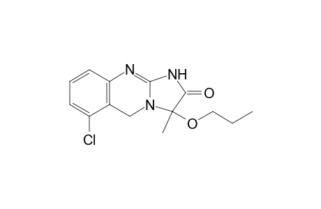 Imidazo[2,1-b]quinazolin-2(3H)-one, 6-chloro-1,5-dihydro-3-methyl-3-propoxy-
