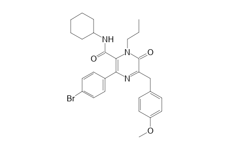 3-(4-Bromophenyl)-N-cyclohexyl-5-(4-methoxybenzyl)-6-oxo-1-propyl-1,6-dihydropyrazine-2-carboxamide