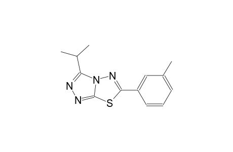 [1,2,4]triazolo[3,4-b][1,3,4]thiadiazole, 3-(1-methylethyl)-6-(3-methylphenyl)-