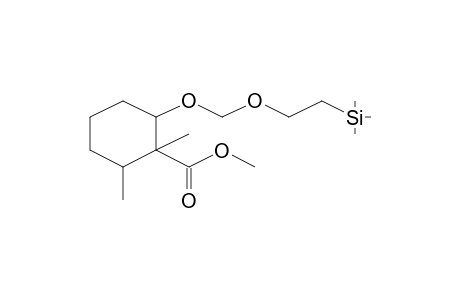 1,2-Dimethyl-6-(2-trimethylsilylethoxymethoxy)cyclohexanecarboxylic acid, methyl ester