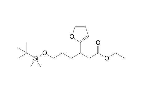 Ethyl 6-(tert-butyldimethylsiloxy)-3-(2-futryl)hexanoate