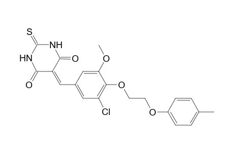 5-[3-chloro-5-methoxy-4-[2-(4-methylphenoxy)ethoxy]benzylidene]-2-thioxo-hexahydropyrimidine-4,6-quinone