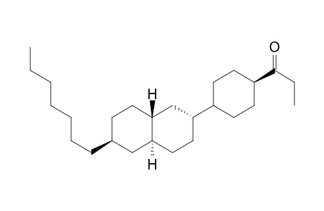 1-Propanone, 1-[4-(6-heptyldecahydro-2-naphthalenyl)cyclohexyl]-, [2.alpha.(trans),4a.alpha.,6.beta.,8a.beta.]-