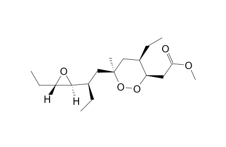 3-Methyl-3-[3',4'-epoxyhexyl)-5-ethyl-6-[(methoxycarbonyl)methyl]-1,2-dioxacyclohexane