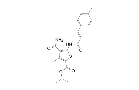 isopropyl 4-(aminocarbonyl)-3-methyl-5-{[(2E)-3-(4-methylphenyl)-2-propenoyl]amino}-2-thiophenecarboxylate