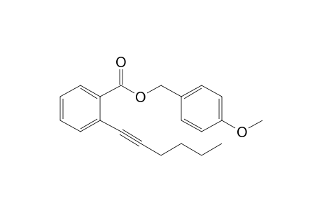 4-Methoxybenzyl 2-(hex-1-ynyl)benzoate