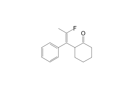2-(2-Fluoro-1-phenylprop-1-en-1-yl)cyclohexanone