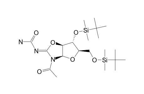 3-N-ACETYL-2-UREIDO-3',5'-BIS-(O-TERT.-BUTYLDIMETHYLSILYL)-BETA-D-ARABINOFURANO-[1',2':4,5]-2-OXAZOLINE