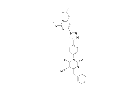 6-AMINO-4-BENZYL-5-CYANO-1-[4-[1-[4-(ISOPROPYLAMINO)-6-(METHYLTHIO)-1,3,5-TRIAZIN-2-YL]-1H-1,2,3-TRIAZOL-4-YL]-PHENYL]-2(1H)-PYRIMIDINONE