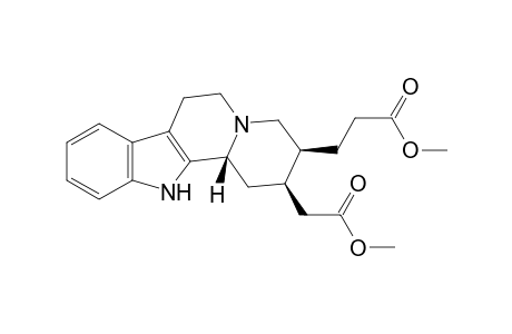 3-[2beta-(Methoxycarbonylmethyl)-1,2,3,4,6,7,12,12bbeta-octahydroindolo[2,3-a]quinolizin-3beta-yl-propionic acid-methylester