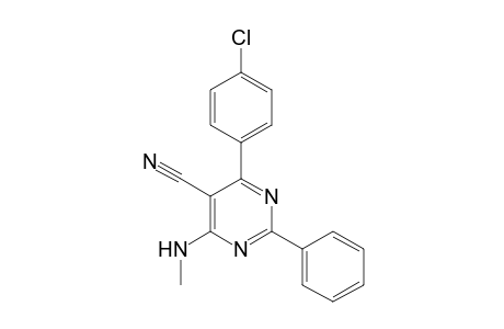 4-(p-CHLOROPHENYL)-6-(METHYLAMINO)-2-PHENYL-5-PYRIMIDINECARBONITRILE
