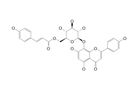 ISOSCUTELLAREIN-8-O-(6''-TRANS-PARA-COUMAROYL)-BETA-D-GLUCOPYRANOSIDE