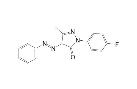 1-(p-fluorophenyl)-3-methyl-4-(phenylazo)-2-pyrazolin-5-one