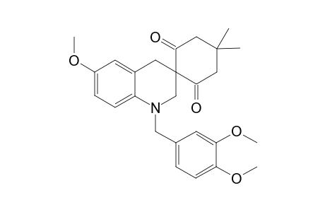 1'-[3",4"-Dimethoxybenzyl]-6'-methoxy-4,4-dimethyl-1',4'-dihydro-2H,2'H,6H-spiro{cyclohexane-1,3'-quinoline}-2,6-dione