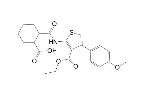 3-thiophenecarboxylic acid, 2-[[(2-carboxycyclohexyl)carbonyl]amino]-4-(4-methoxyphenyl)-, ethyl ester
