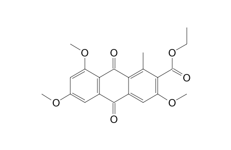 2-Anthracenecarboxylic acid, 9,10-dihydro-3,6,8-trimethoxy-1-methyl-9,10-dioxo-, ethyl ester
