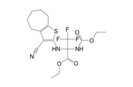alanine, N-(3-cyano-5,6,7,8-tetrahydro-4H-cyclohepta[b]thien-2-yl)-2-[(ethoxycarbonyl)amino]-3,3,3-trifluoro-, ethyl ester