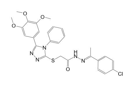 N'-[(E)-1-(4-chlorophenyl)ethylidene]-2-{[4-phenyl-5-(3,4,5-trimethoxyphenyl)-4H-1,2,4-triazol-3-yl]sulfanyl}acetohydrazide