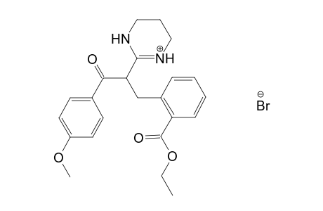 2-[(4-Methoxybenzoyl)(2-ethoxycarbonylbenzyl)methyl]-5,6-dihydro-3H-pyrimidinium bromide