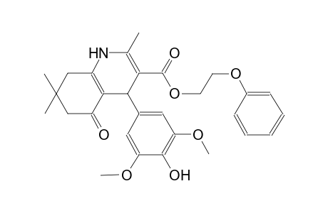 3-quinolinecarboxylic acid, 1,4,5,6,7,8-hexahydro-4-(4-hydroxy-3,5-dimethoxyphenyl)-2,7,7-trimethyl-5-oxo-, 2-phenoxyethyl ester