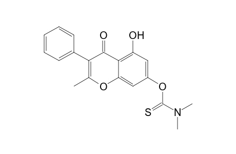 3-Phenyl-2-methyl-5-hydroxy-4H-benzopyran-4-one - 7-O-thiocarbamate