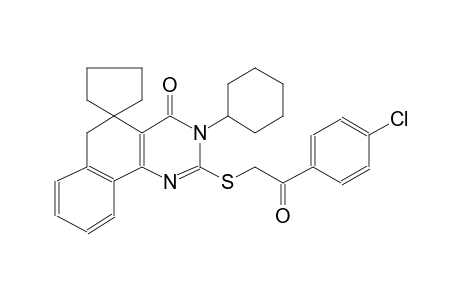 2-((2-(4-chlorophenyl)-2-oxoethyl)thio)-3-cyclohexyl-3H-spiro[benzo[h]quinazoline-5,1'-cyclopentan]-4(6H)-one