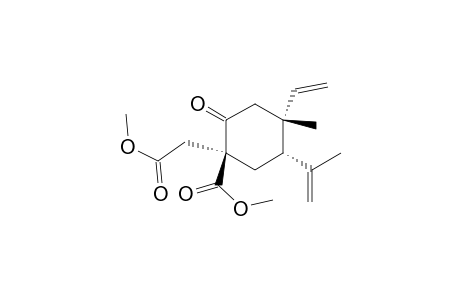 Cyclohexaneacetic acid, 4-ethenyl-1-(methoxycarbonyl)-4-methyl-5-(1-methylethenyl)-2-oxo-, methyl ester, (1.alpha.,4.beta.,5.alpha.)-(.+-.)-