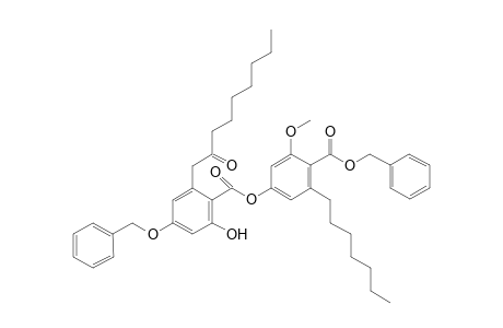 benzyl 4-[4'-benzyloxy-2'-hydroxy-6'-(2''-oxononyl)benzoyloxy]-6-heptyl-2-methoxybenzoate