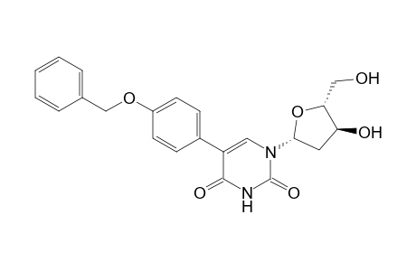 1-[(2R,4S,5R)-4-hydroxy-5-(hydroxymethyl)-2-oxolanyl]-5-(4-phenylmethoxyphenyl)pyrimidine-2,4-dione