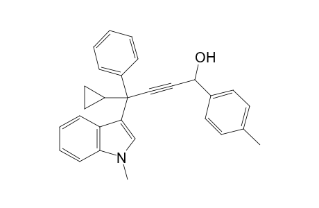 4-Cyclopropyl-4-(1-methyl-1H-indol-3-yl)-4-phenyl-1-(p-tolyl)but-2-yn-1-ol