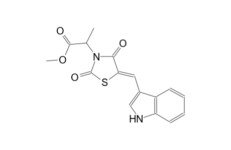 methyl 2-[(5Z)-5-(1H-indol-3-ylmethylene)-2,4-dioxo-1,3-thiazolidin-3-yl]propanoate
